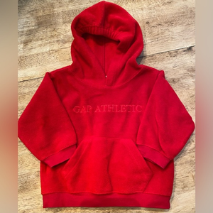 Vintage Baby Gap XL‎ 18-24 Months 100% Polyester Red Hoodie Pullover W/ Pouch